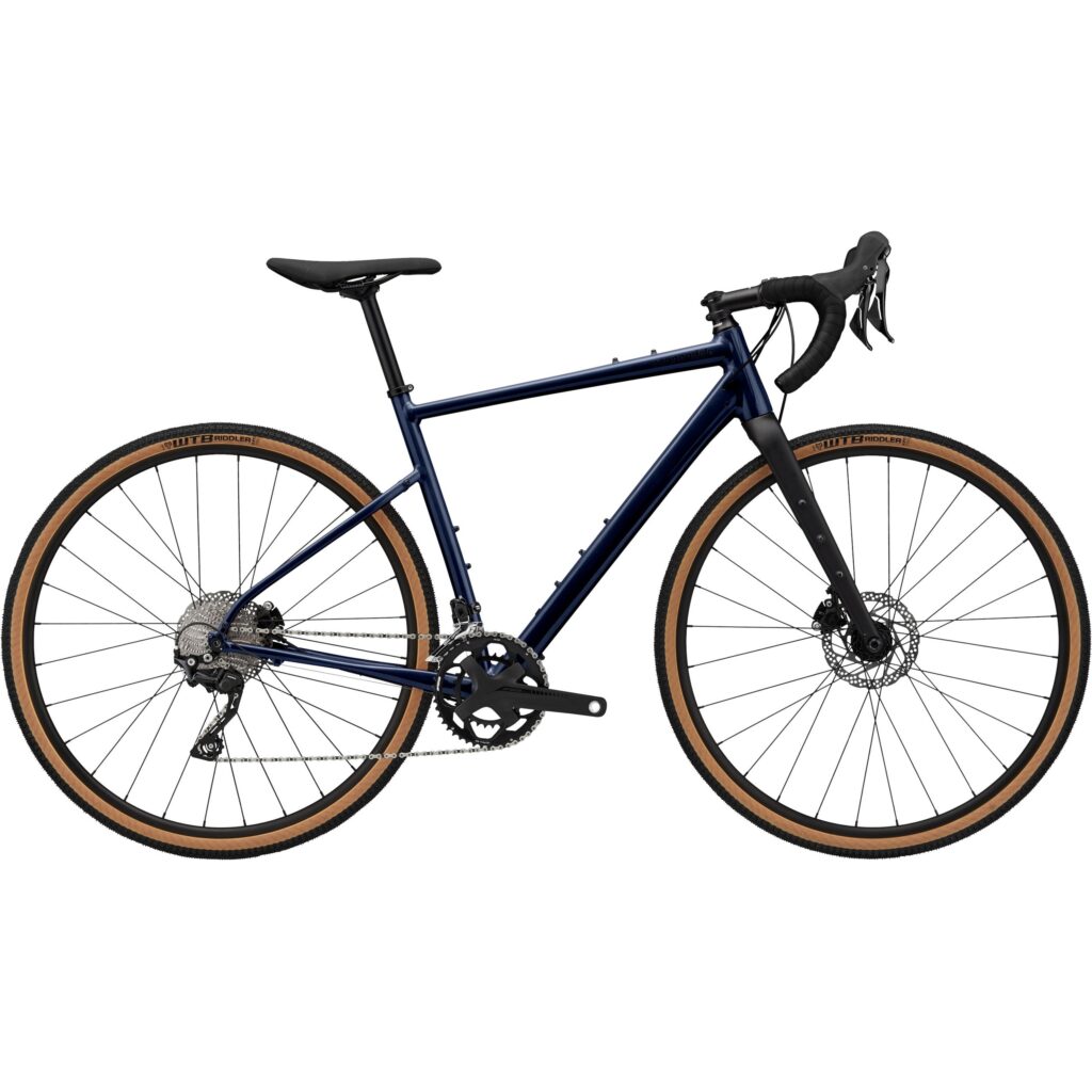 Sininen Cannondale Topstone 2 gravel-pyörä