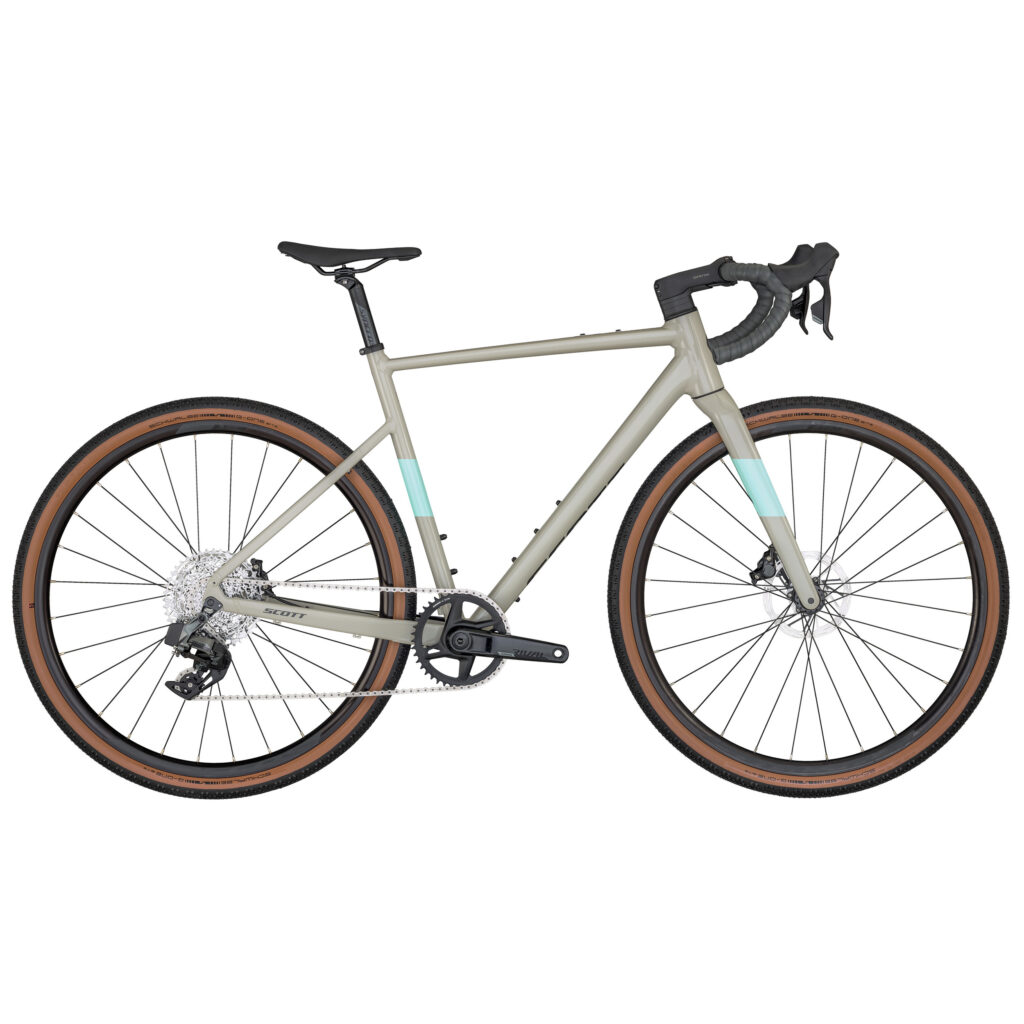 Harmaa/turkoosi Scott Speedster Gravel 10 2024 vuoden malli