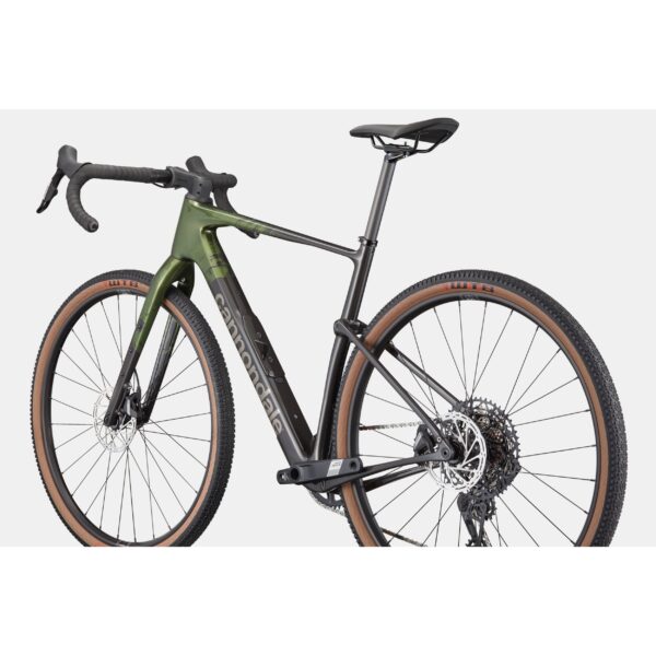 Cannondale Topstone Carbon 2 AXS 1x gravel-pyörä takaa kuvattuna
