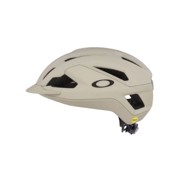 Beige Oakley ARO3 Allroad MIPS pyöräilykypärä sivusta kuvattuna