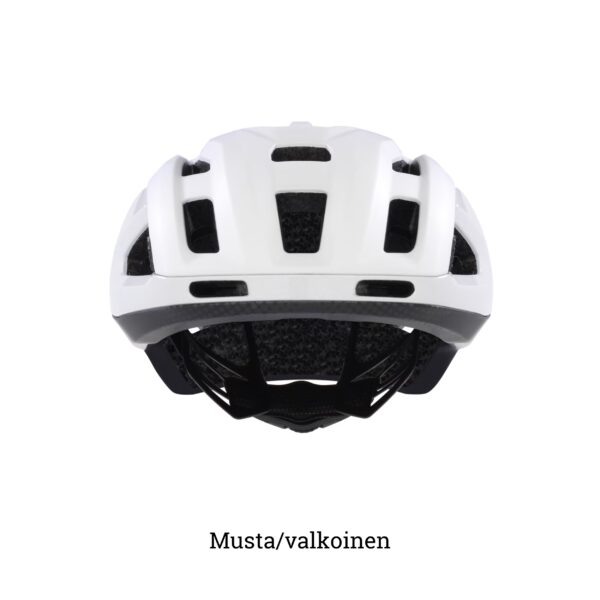 Musta/valkoinen Oakley ARO3 Endurance MIPS pyöräilykypärä edestä kuvattuna