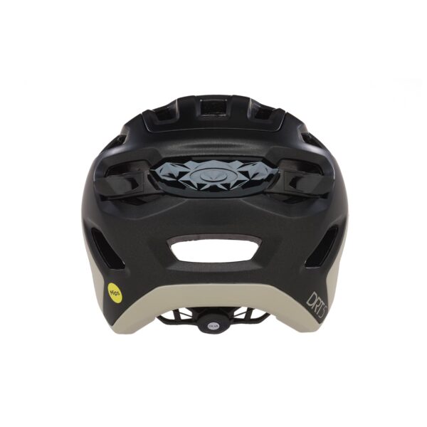 Beige/musta Oakley DRT5 Maven MIPS pyöräilykypärä takaa kuvattuna