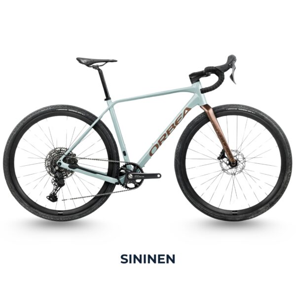 Sininen Orbea Terra H45 1X gravel-pyörä
