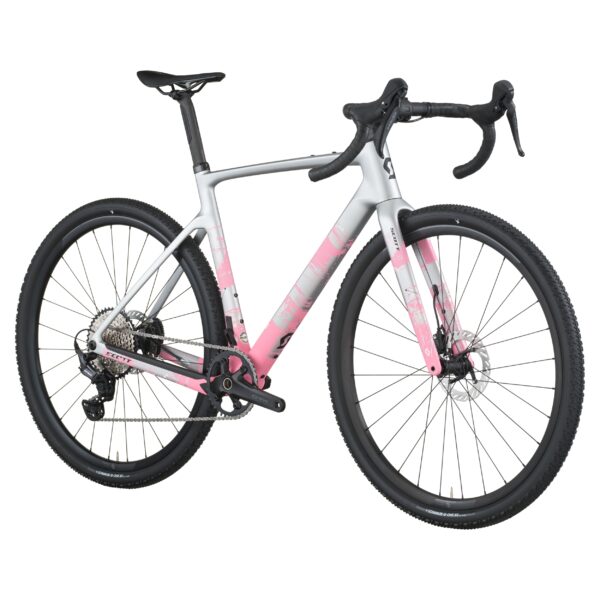 Harmaa/pinkki Scott Addict Gravel 30 gravel-pyörä