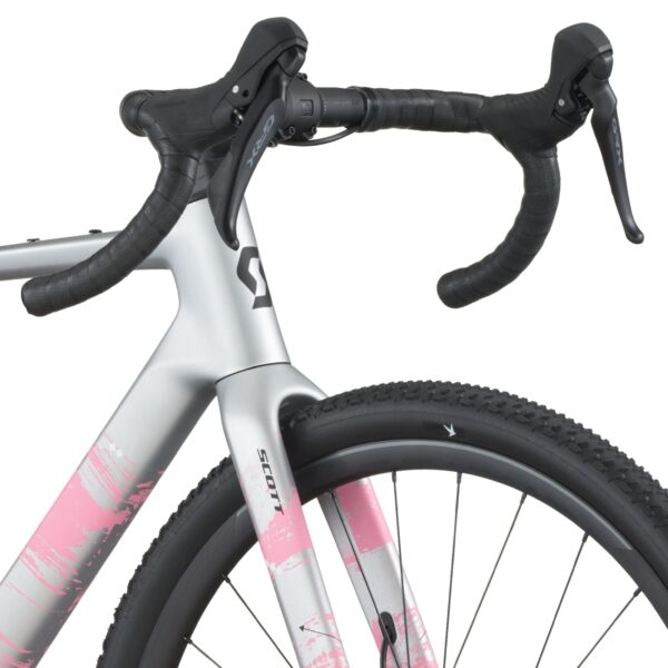 Harmaa/pinkki Scott Addict Gravel 30 gravel-pyörä
