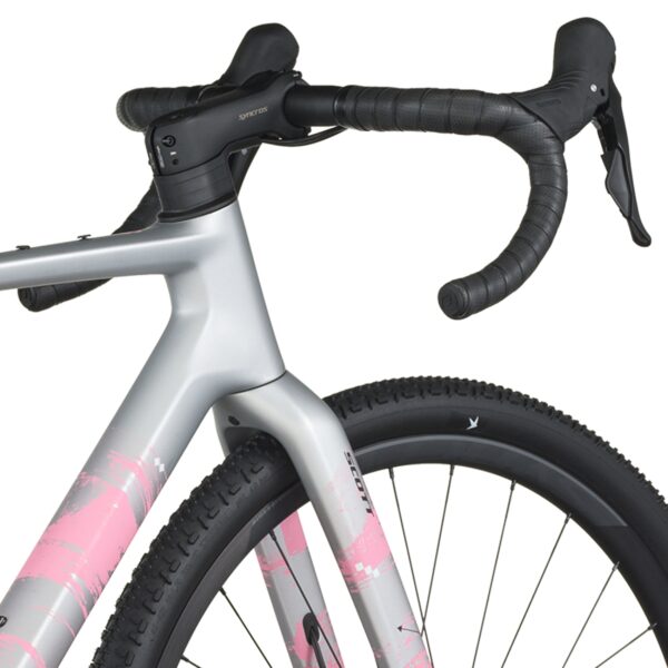Harmaa/pinkki Scott Addict Gravel 30 gravel-pyörä