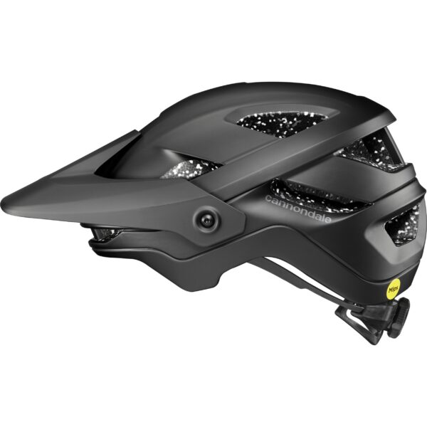 Musta Cannondale Terrus pyöräilykypärä sivusta kuvattuna