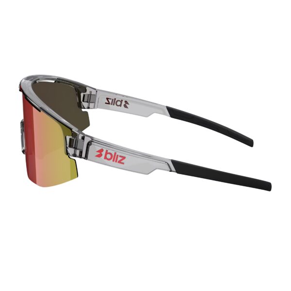 Bliz Matrix Transparent Dark Grey Red urheilulasit sivusta kuvattuna