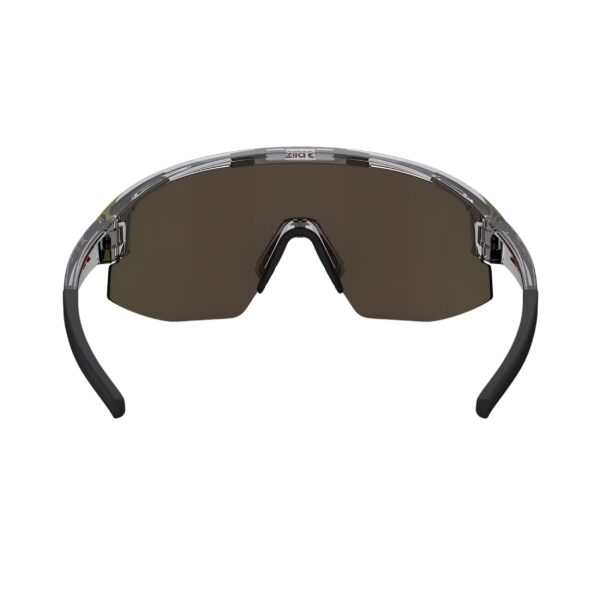 Bliz Matrix Transparent Dark Grey Red urheilulasit sisältä kuvattuna