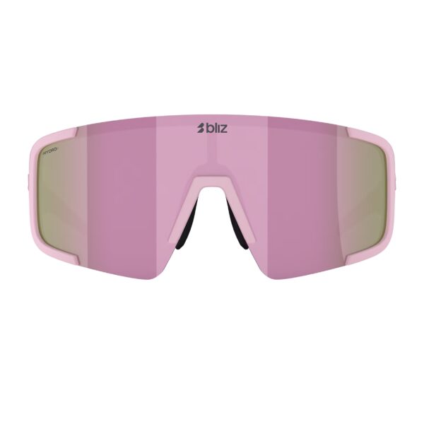 Bliz P003 Matte Pink Pink urheilulasit edestä kuvattuna sangat auki