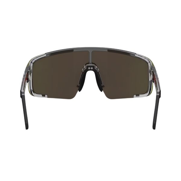 Bliz P003 Transparent Dark Grey Red urheilulasit sisältä kuvattuna