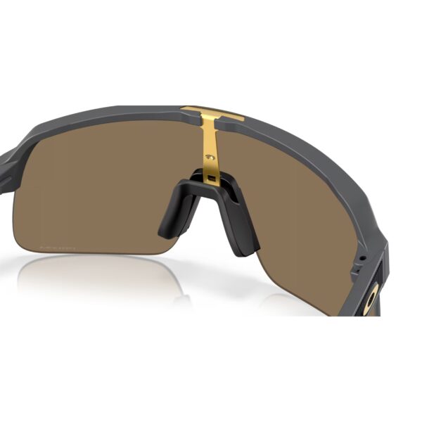 Oakley Sutro Lite S Matte Carbon Prizm 24K urheilu/aurinkolasit sisältä kuvattuna