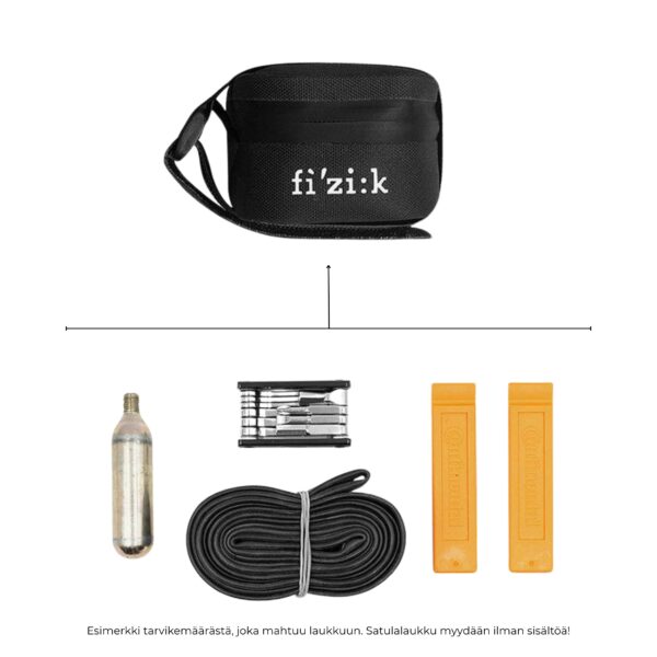 Fizik Saddle Bag satulalaukku + esimerkkitarvikkeet