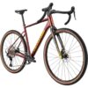 Punainen Cannondale Topstone CAAD 1 GRX 1x gravel-pyörä etuviistosta kuvattuna