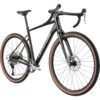 Musta Cannondale Topstone CAAD 2 CUES 1x gravel-pyörä etuviistosta kuvattuna