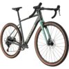 Vihreä Cannondale Topstone CAAD 3 CUES 1x gravel-pyörä etuviistosta kuvattuna